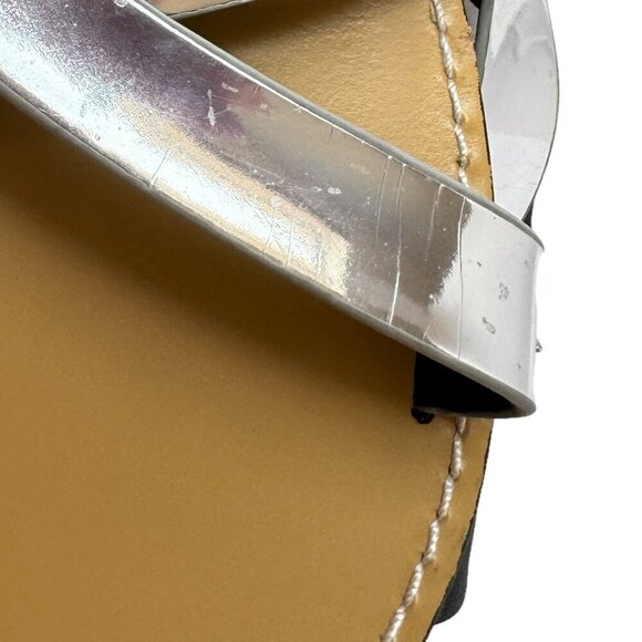 E8 by Miista Black Leather Flat Sandal Metallic Silver Straps and Stars   9.5 - Picture 10 of 10